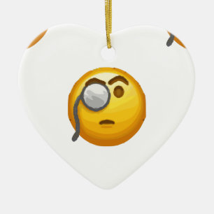 Ornamento De Cerâmica monóculo emoji