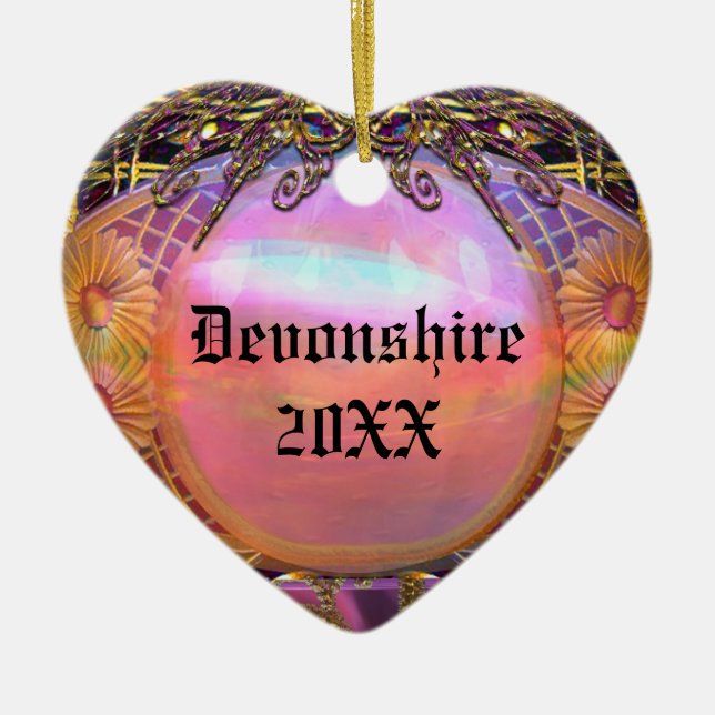 Ornamento De Cerâmica Monograma de Feliz Trouessart (Frente)