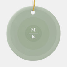 Monograma de Gradação de Círculo Minimalista Verde