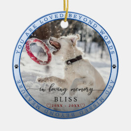 Ornamento De Cerâmica Monograma de Impressão de Fotos Pet Pet Pet De Mem