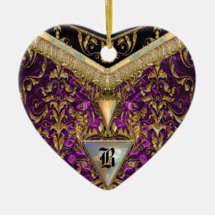 Ornamento De Cerâmica Monograma do Marshwell da Victoria