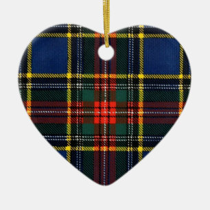 Ornamento De Cerâmica Monograma do tartan de Macbeth