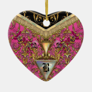 Ornamento De Cerâmica Monograma do Victorian de Marshwell