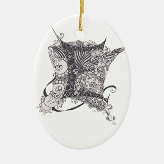 Ornamento De Cerâmica Monograma E