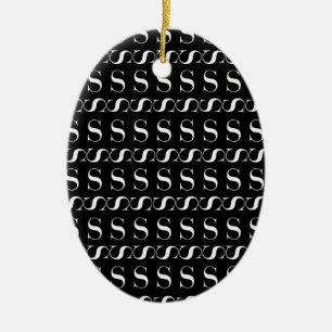 Ornamento De Cerâmica Monograma - Letra Inicial S