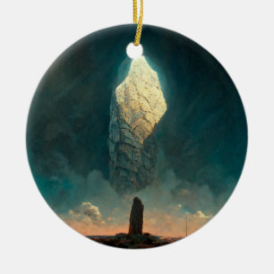 Ornamento De Cerâmica Monolith 3 Fantasy Sci-Fi