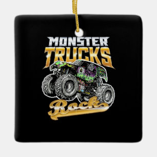 Ornamento De Cerâmica Monster Truck Rock