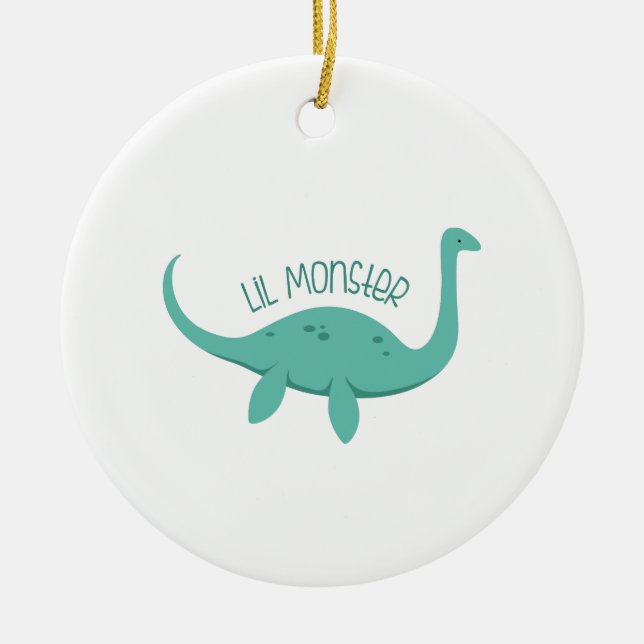 Ornamento De Cerâmica Monstro Lil (Frente)