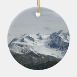 Ornamento De Cerâmica Mont Blanc tampado neve