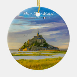 Ornamento De Cerâmica Mont-Saint-Michel, França - Abadia Medieval
