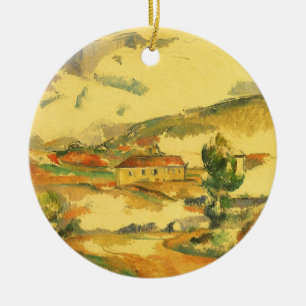 Ornamento De Cerâmica Mont Sainte Victoire por Paul Cezanne, Arte Vintag