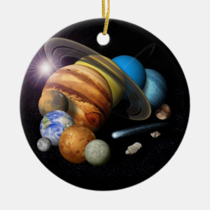Ornamento De Cerâmica Montagem do sistema solar