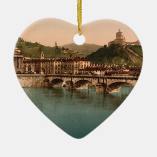 Ornamento De Cerâmica Montagem dos Capuchins, Turin, Piedmont, Italia