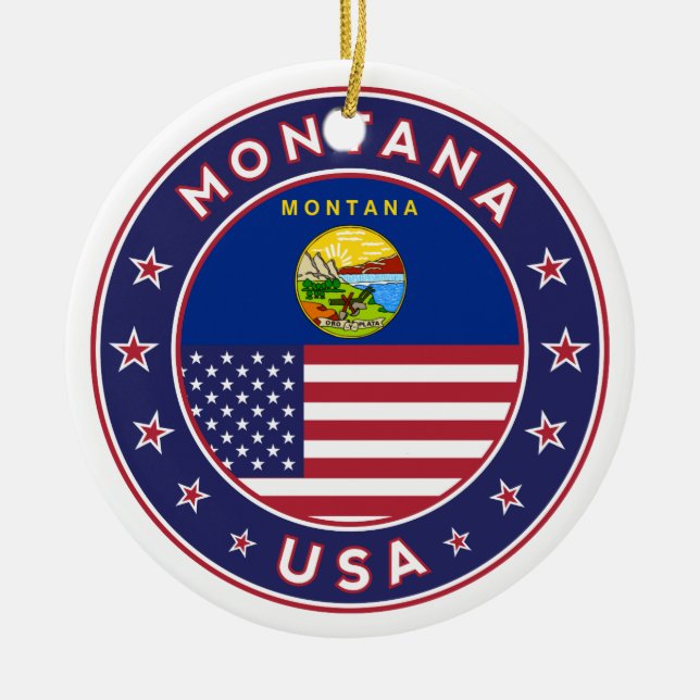 Ornamento De Cerâmica Montana, capa de telefone Montana, adesivo Montana (Frente)