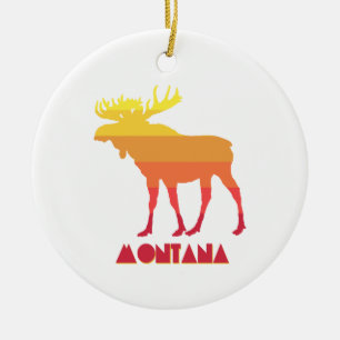 Ornamento De Cerâmica Montana Moose