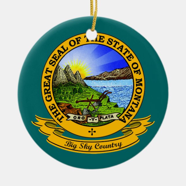 Ornamento De Cerâmica Montana Seal (Frente)