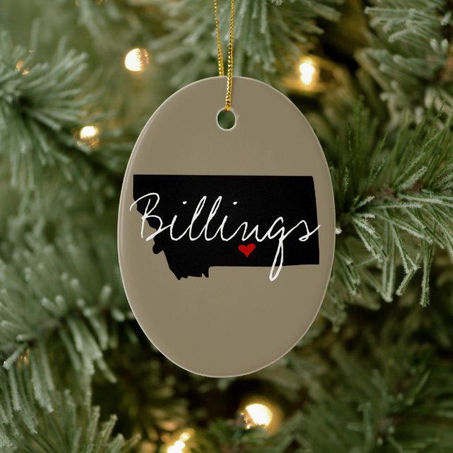 Ornamento De Cerâmica Montana Town Home State (Árvore)