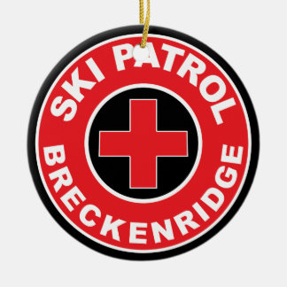 ORNAMENTO DE CERÂMICA MONTANHA DA PATRULHA DO ESQUI DO ESQUI DE