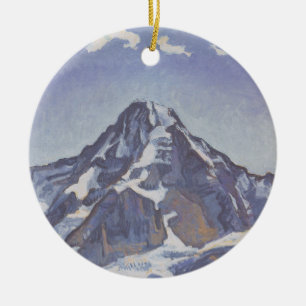 Ornamento De Cerâmica Montanha Monge Com Nuvens (Ferdinand Hodler)