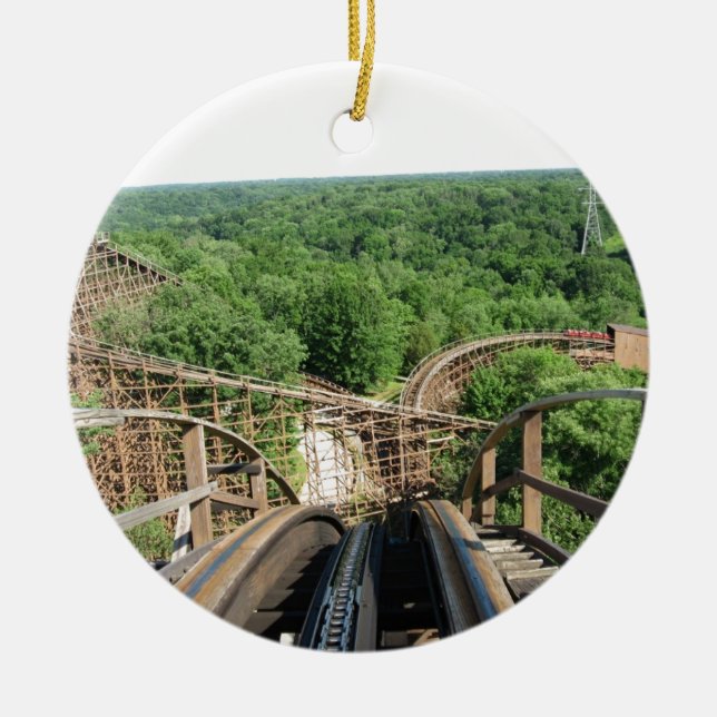 Ornamento De Cerâmica Montanha russa do animal em reis Ilha (Frente)