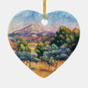Ornamento De Cerâmica Montanha Sainte-Victoire Paysage por Renoir