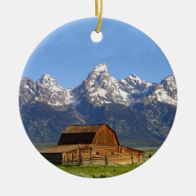 Ornamento De Cerâmica Montanhas grandes de Teton (Frente)