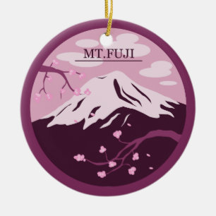 Ornamento De Cerâmica Monte Fuji (Rosa)