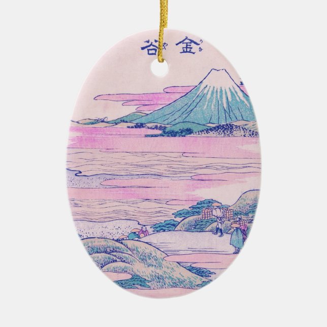 Ornamento De Cerâmica Monte Fuji Ukiyo-e Arte japonesa (Frente)