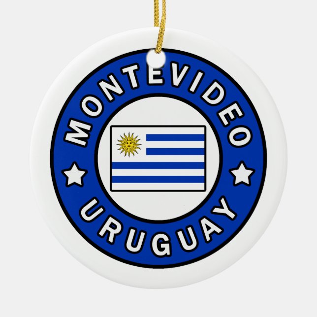 Ornamento De Cerâmica Montevidéu Uruguai (Frente)