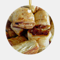 Montões de rolos de salsicha
