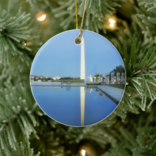 Ornamento De Cerâmica Monumento a Washington, Lago de Reflexo, Washingto
