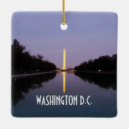 Ornamento De Cerâmica Monumento a Washington no Sunset