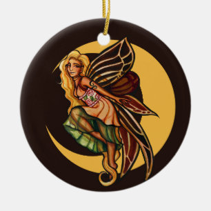 Ornamento De Cerâmica Moon Child Fairy Fairy Fairies MoonChild