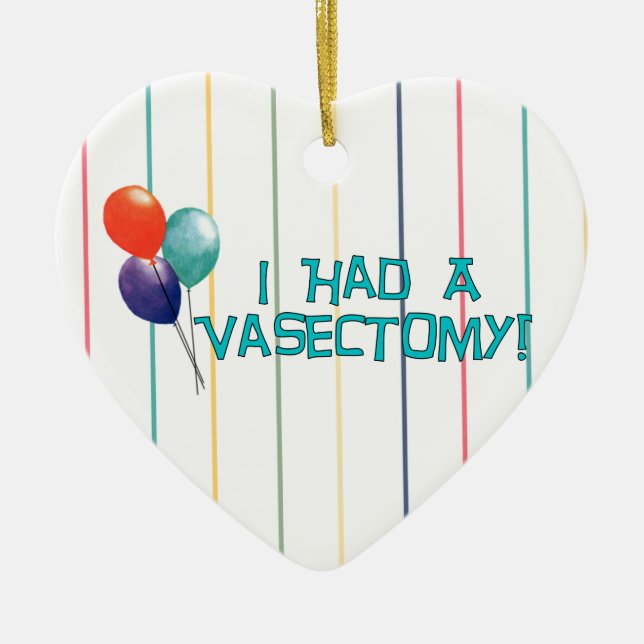 Ornamento De Cerâmica moreback011, vasectomia (Frente)