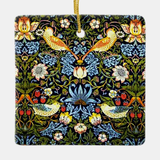 Ornamento De Cerâmica Morris - Ladrão de Morango, padrão famoso, (Frente)