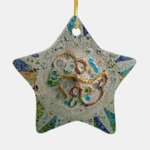 Ornamento De Cerâmica Mosaico de Gaudi