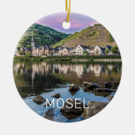 Ornamento De Cerâmica Moselle Ediger Eller Sunset River Cochem Souvenir