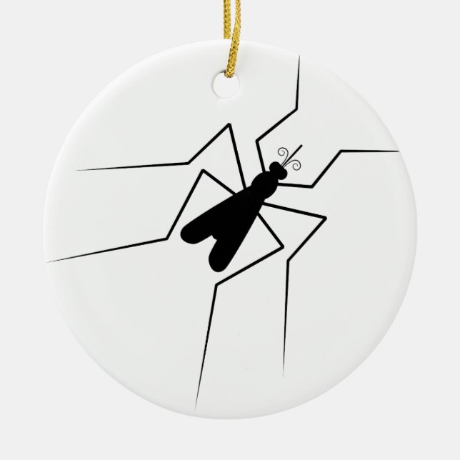 Ornamento De Cerâmica Mosquito (Frente)