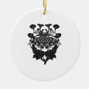 Ornamento De Cerâmica Moth Talisman - Whimsigoth Drath - Versão Branca