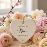 Ornamento De Cerâmica Mother’s Day Pregnancy Announcement Nana<br><div class="desc">A beautiful way to reveal her new title this Mother’s Day.
A heartfelt keepsake she will treasure for years to come.</div>
