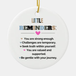 Ornamento De Cerâmica Motivação Inspiracional Oferece pequenos lembretes