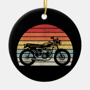 Ornamento De Cerâmica Motocicleta Retro Vintage