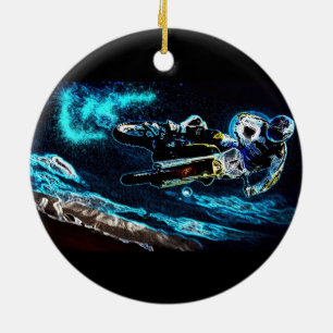 Ornamento De Cerâmica motocross biking da sujeira que compete o