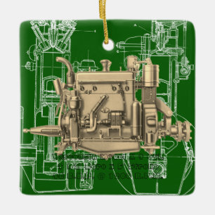 Ornamento De Cerâmica Motor de gás X de Milwaukee Wisconsin do motor de