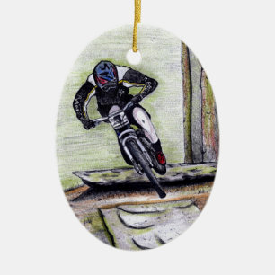 Ornamento De Cerâmica mountain bike Llandegla mtb bmx