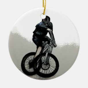 Ornamento De Cerâmica Mountain Biker MTB BMX CYCLIST
