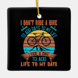 Ornamento De Cerâmica MTB Eu Passo Uma Bicicleta Para Adicionar Vida Aos