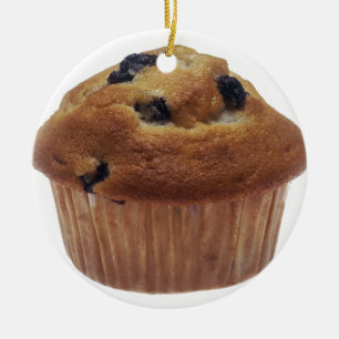 Ornamento De Cerâmica Muffin de blueberry
