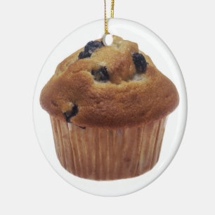 Ornamento De Cerâmica Muffin de Blueberry