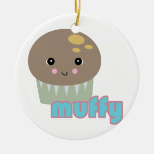 Ornamento De Cerâmica muffin fofo kawaii
